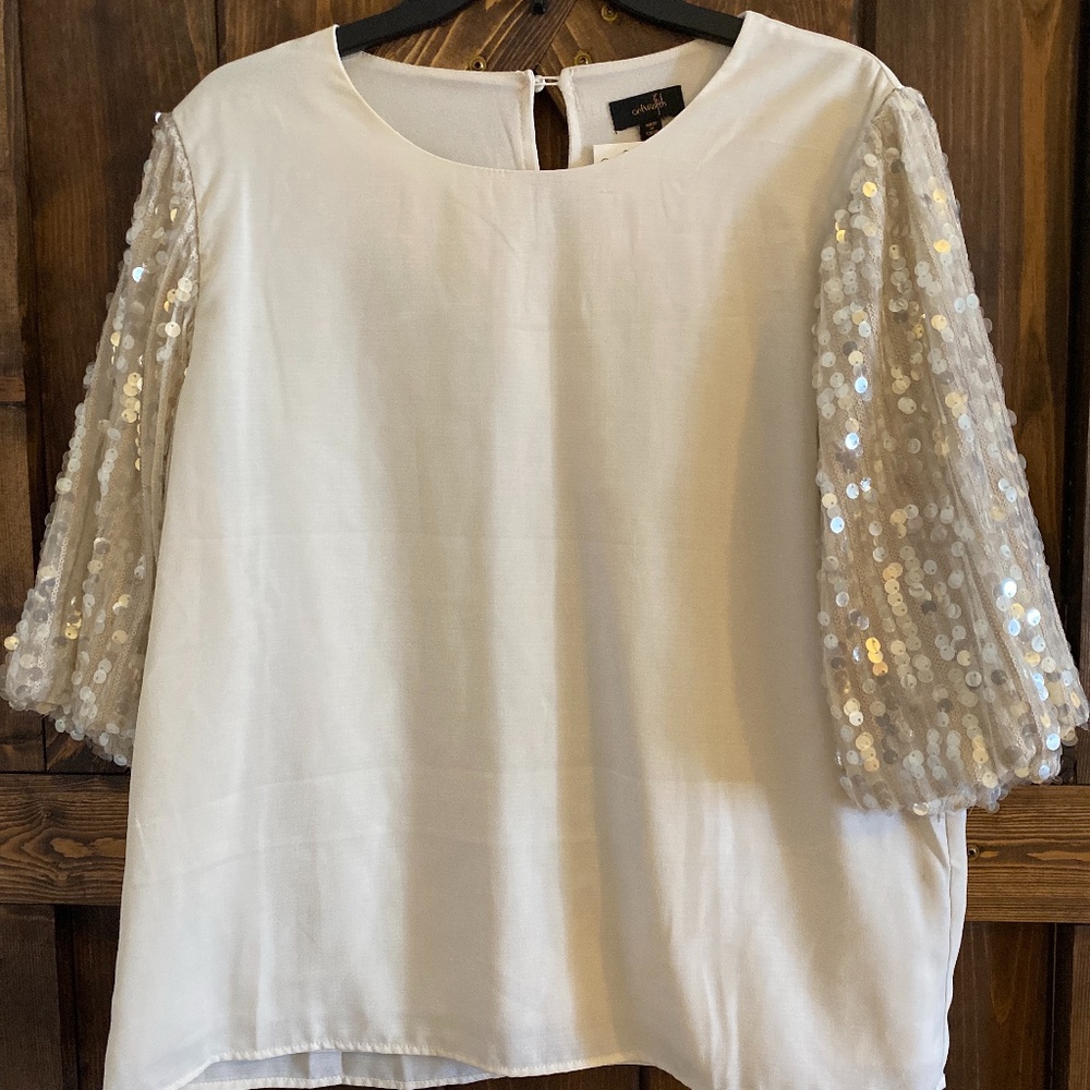 Champagne sequin top